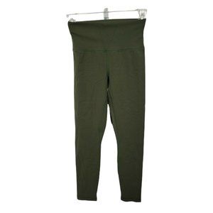 Supes Green Stretch Cropped Leggings Size XS